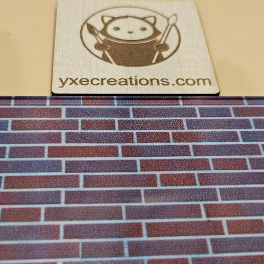 Next Level Sheet - Printed Acrylic and Plywood Sheets - Red Bricks With White Horizontal