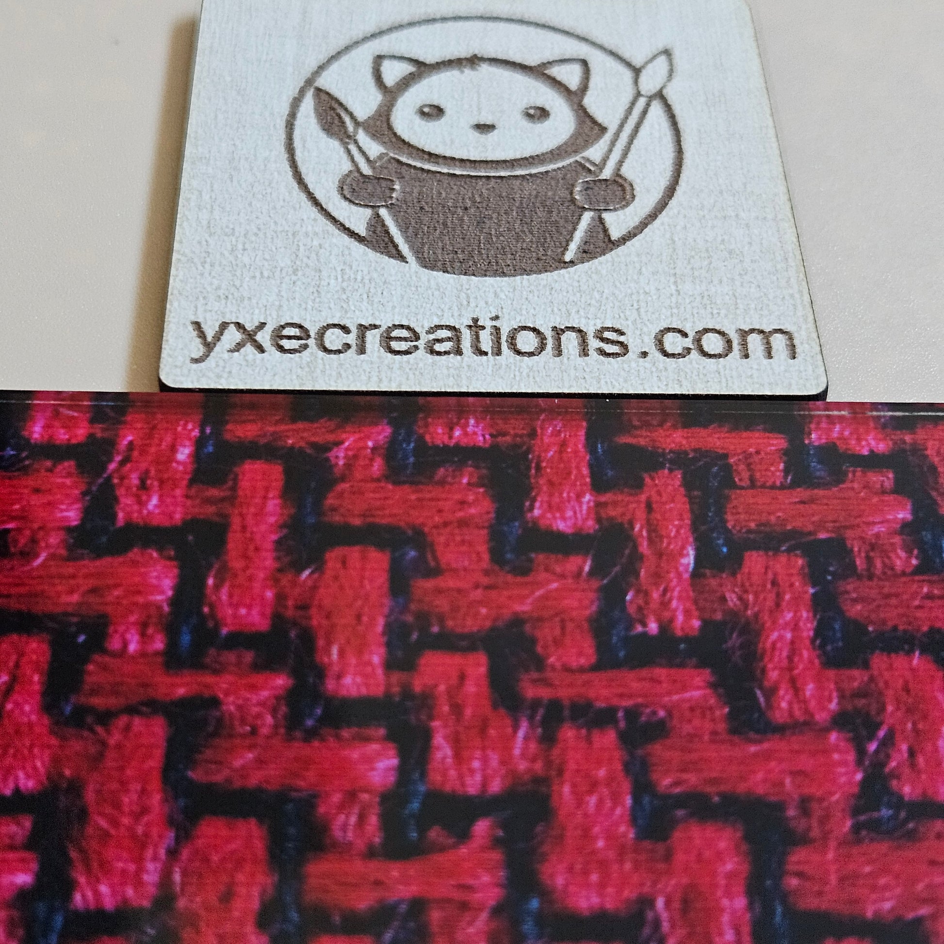 Next Level Sheet - Printed Acrylic and Plywood Sheets - Red Woven Carpet Horizontal