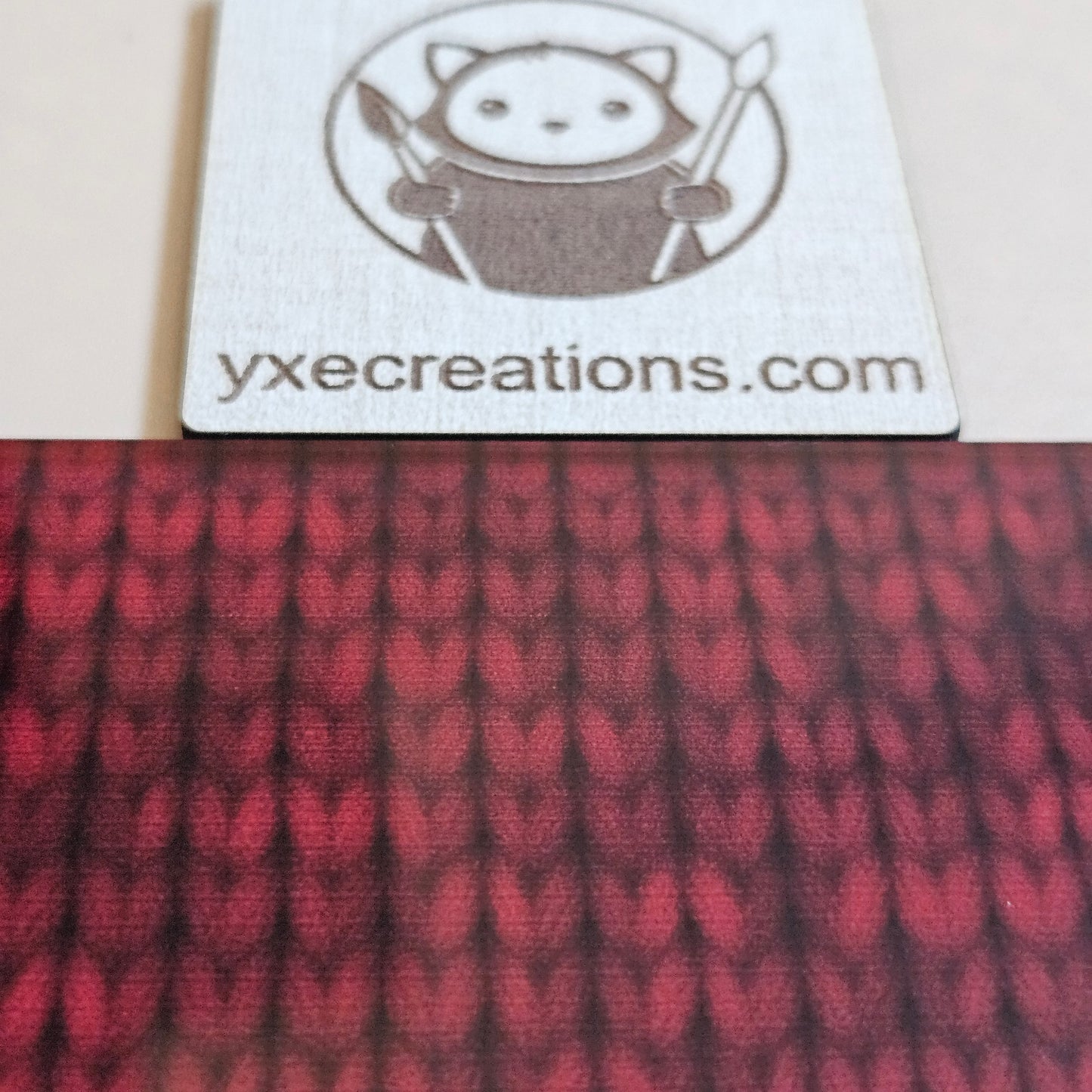 Next Level Sheet - Printed Acrylic and Plywood Sheets - Red Yarn Horizontal