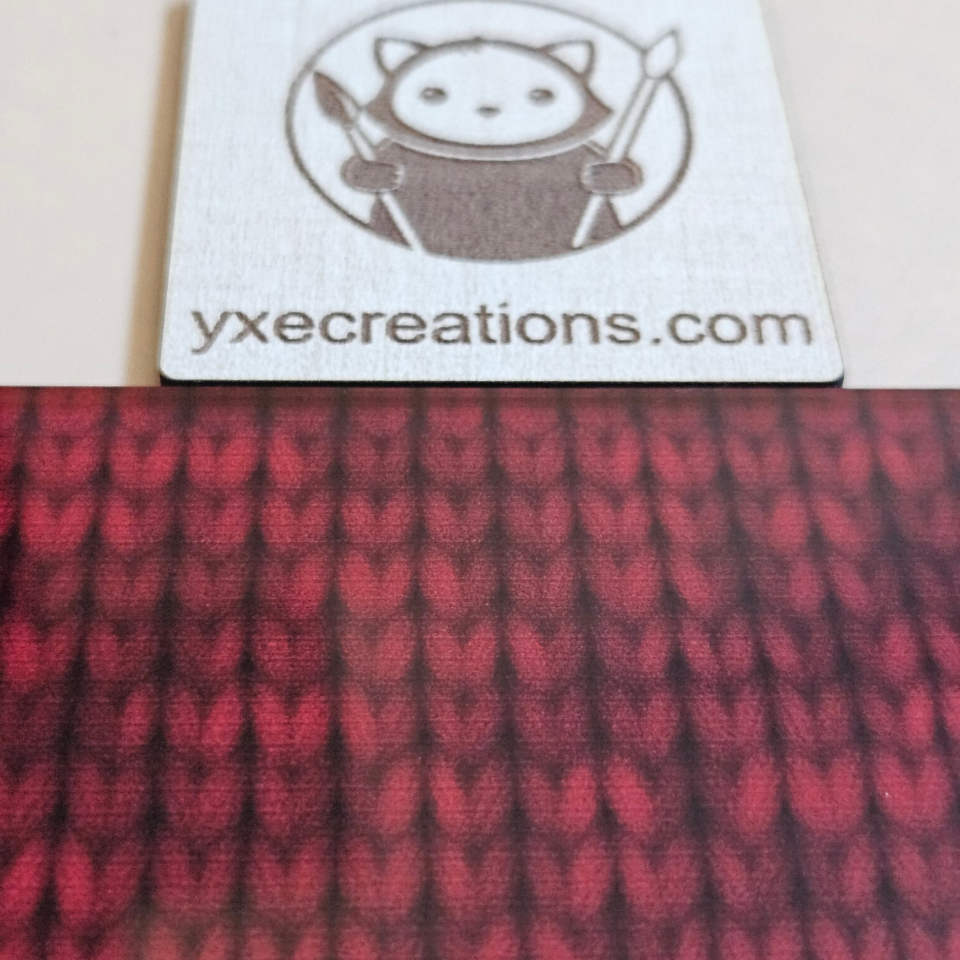 Next Level Sheet - Printed Acrylic and Plywood Sheets - Red Yarn Horizontal