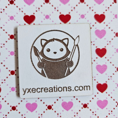 Next Level Sheet - Printed Acrylic and Plywood Sheets - Red and Pink Squares Hearts - Close Up