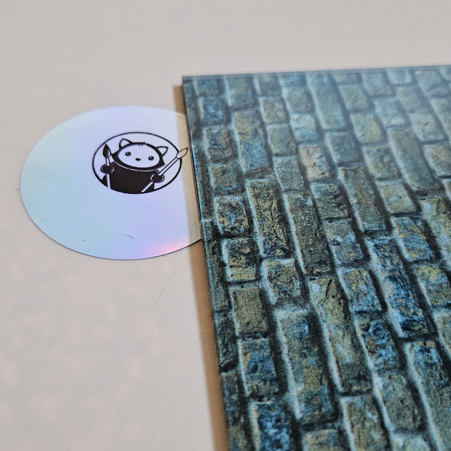 Next Level Sheet - Printed Acrylic and Plywood Sheets - Small Dark Bricks Close Up