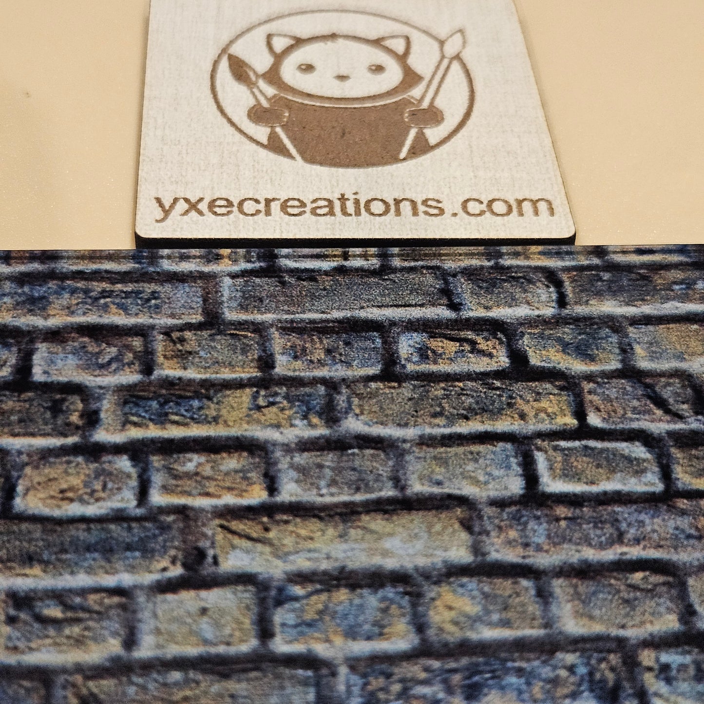Next Level Sheet - Printed Acrylic and Plywood Sheets - Small Dark Bricks Horizontal