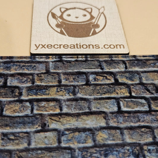 Next Level Sheet - Printed Acrylic and Plywood Sheets - Small Dark Bricks Horizontal