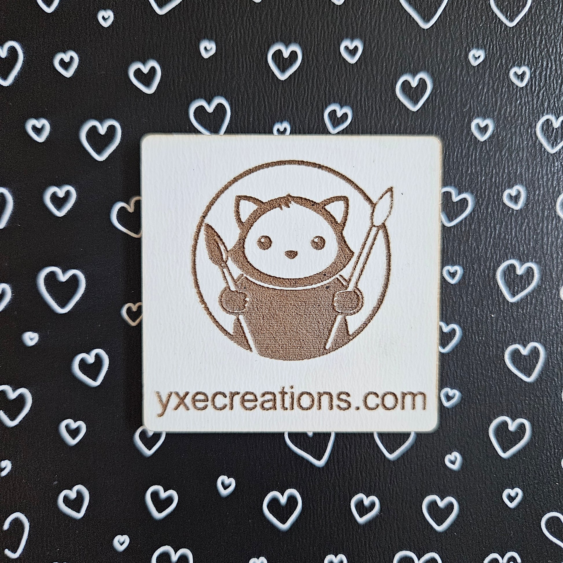 Next Level Sheet - Printed Acrylic and Plywood Sheets - White Hearts - Close Up