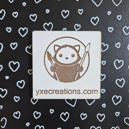 Next Level Sheet - Printed Acrylic and Plywood Sheets - White Hearts - Close Up