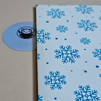 Next Level Sheet - Printed Plywood and Accrylic Sheet - Blue Snowflakes