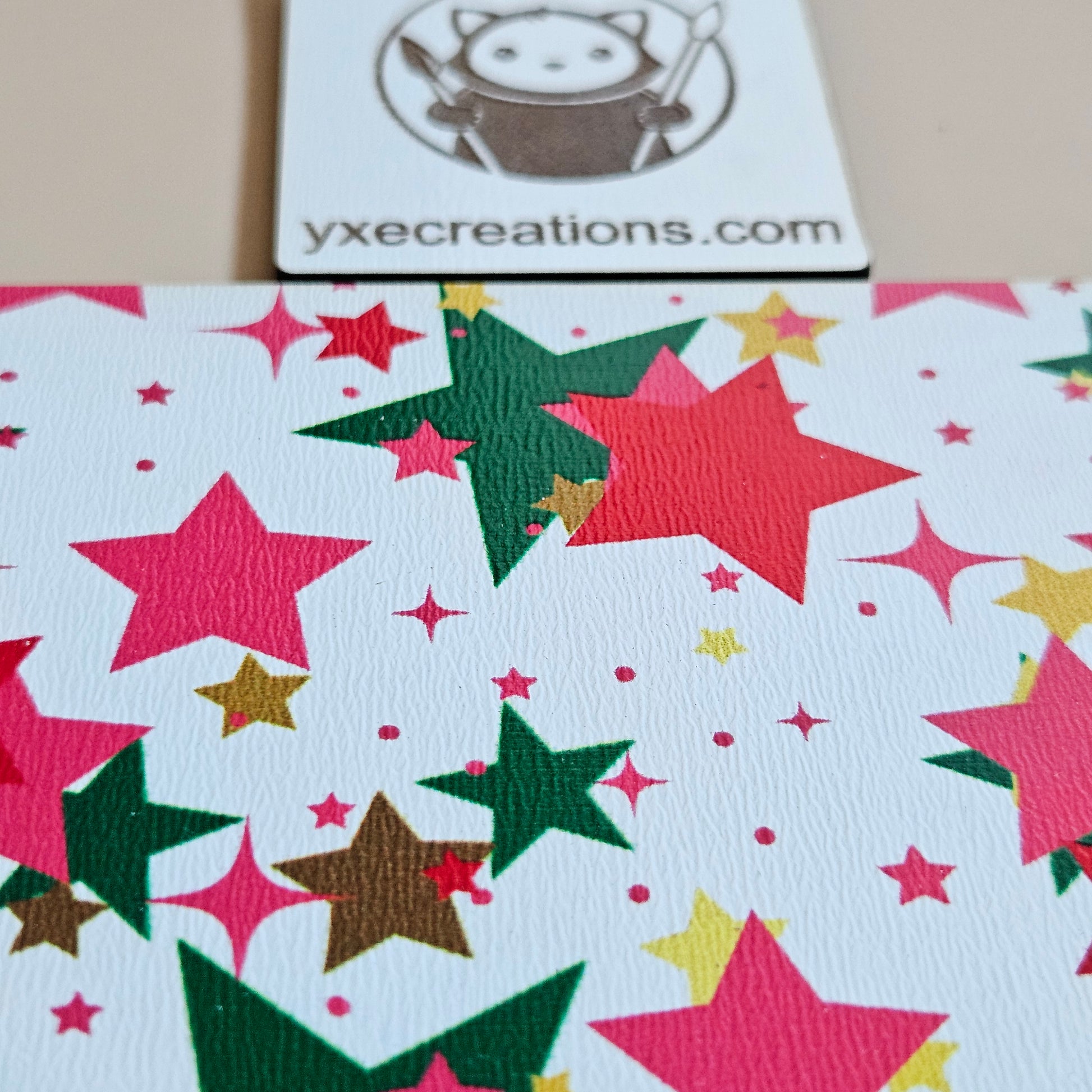 Next Level Sheet - Printed Plywood and Accrylic Sheet - Colourful Stars Close Up