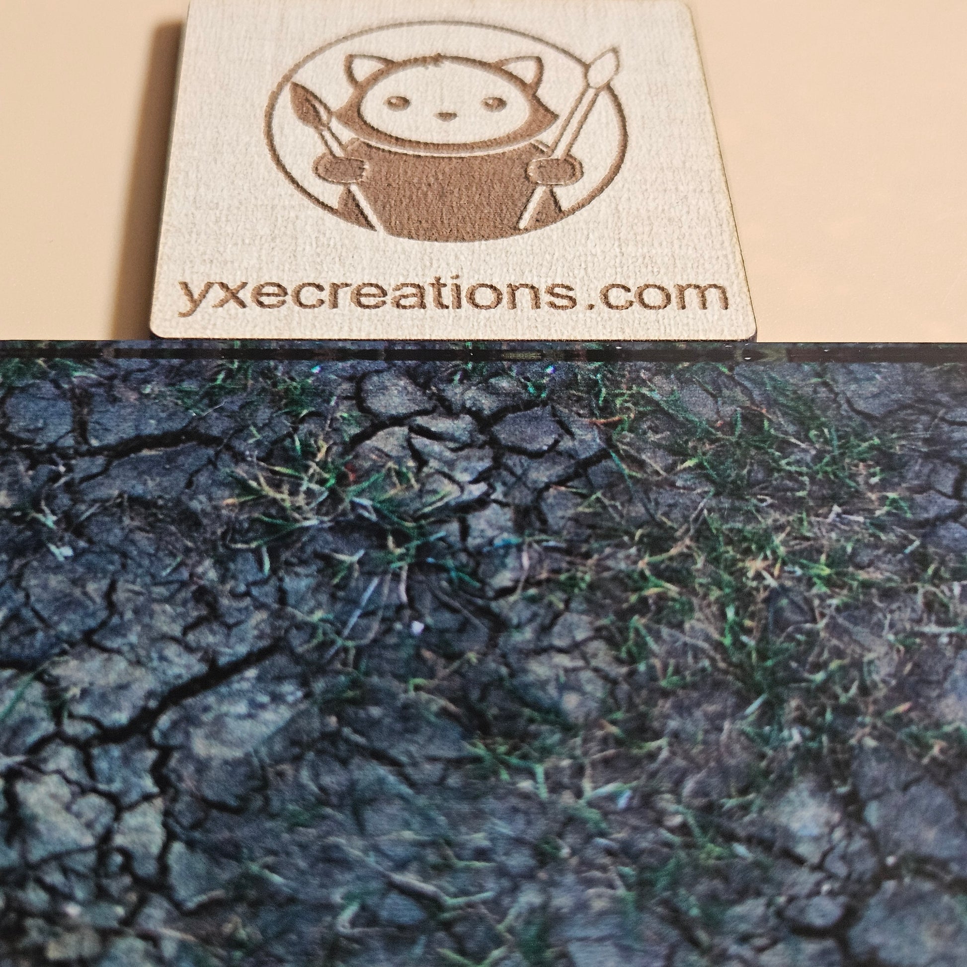 Next Level Sheet - Printed Plywood and Accrylic Sheet - Cracked Ground HOrizontal
