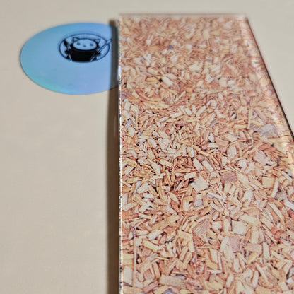 Next Level Sheet - Printed Plywood and Accrylic Sheet - Fresh Wood Chips Close Up