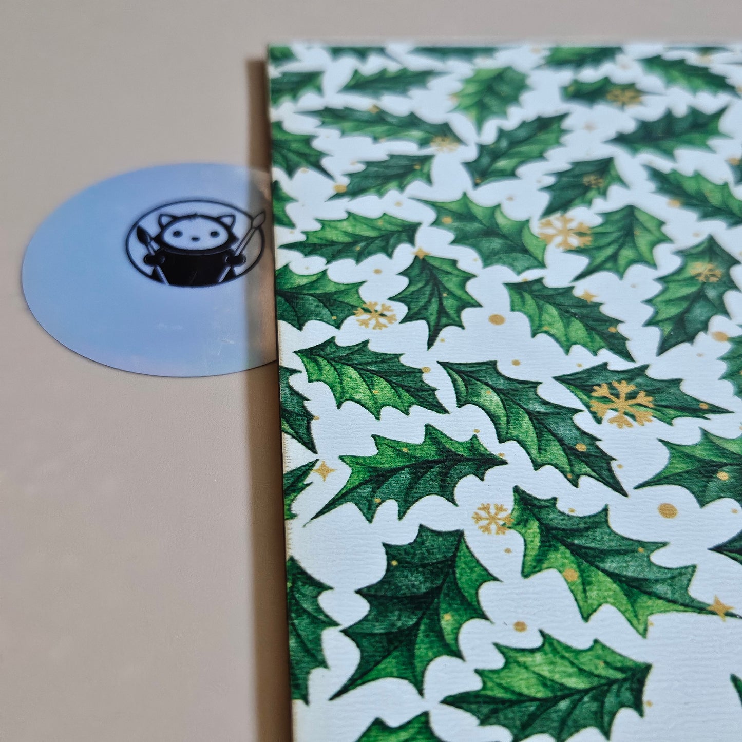 Next Level Sheet - Printed Plywood and Accrylic Sheet - Holy and Gold Snowflakes