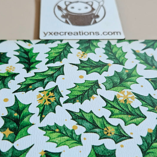 Next Level Sheet - Printed Plywood and Accrylic Sheet - Holy and Gold Snowflakes Close Up