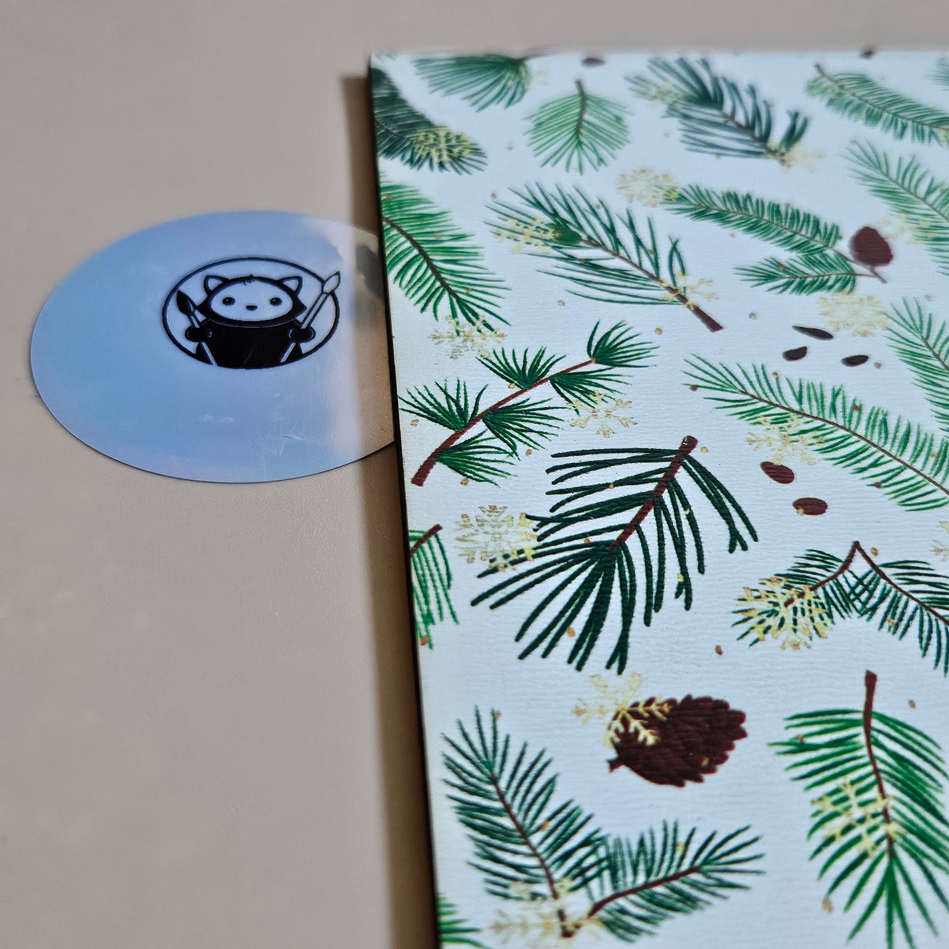 Next Level Sheet - Printed Plywood and Accrylic Sheet - Pines and Gold Snowflake