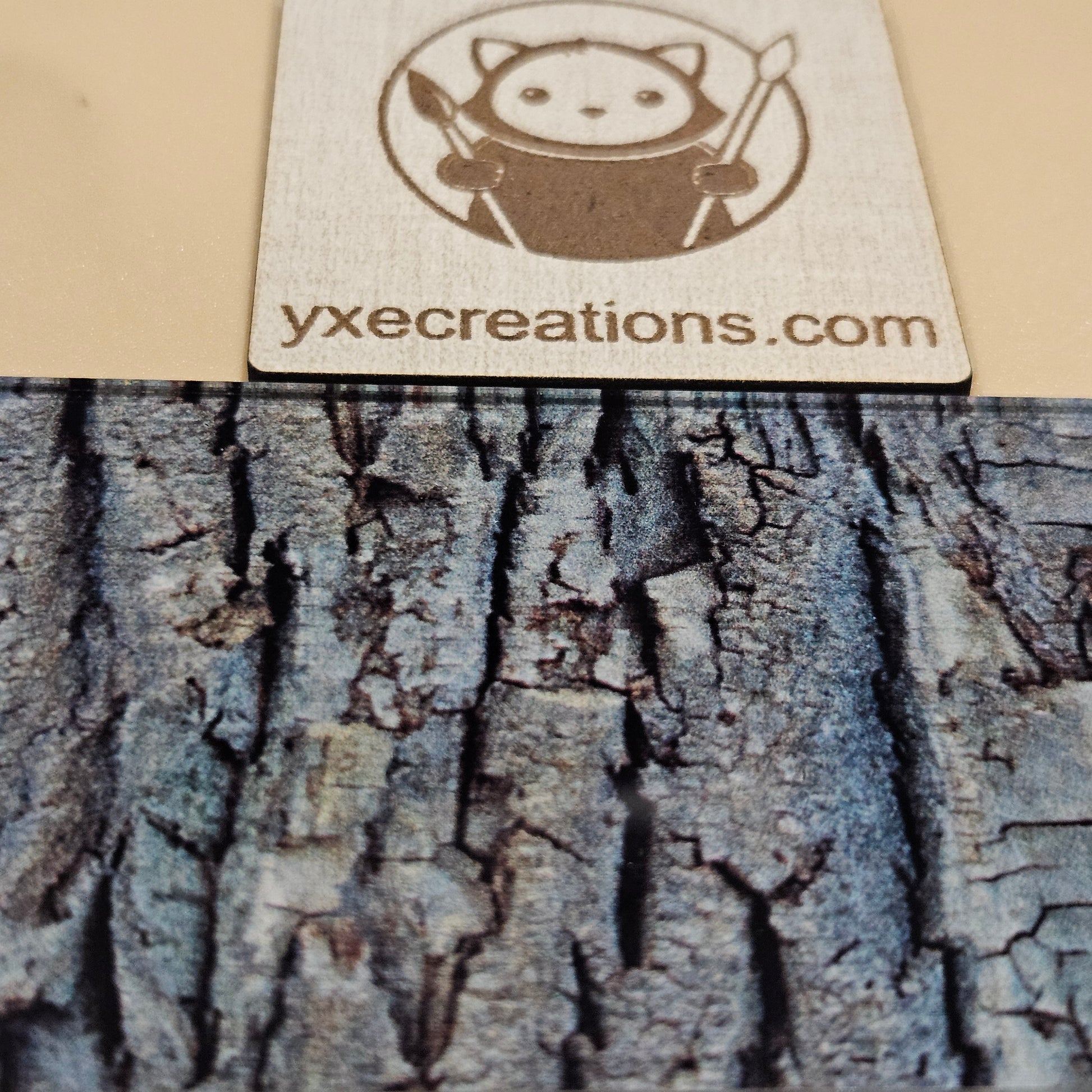 Next Level  Sheet - Printed Plywood and Acrylic - Bark 3 Close Up Horizontal