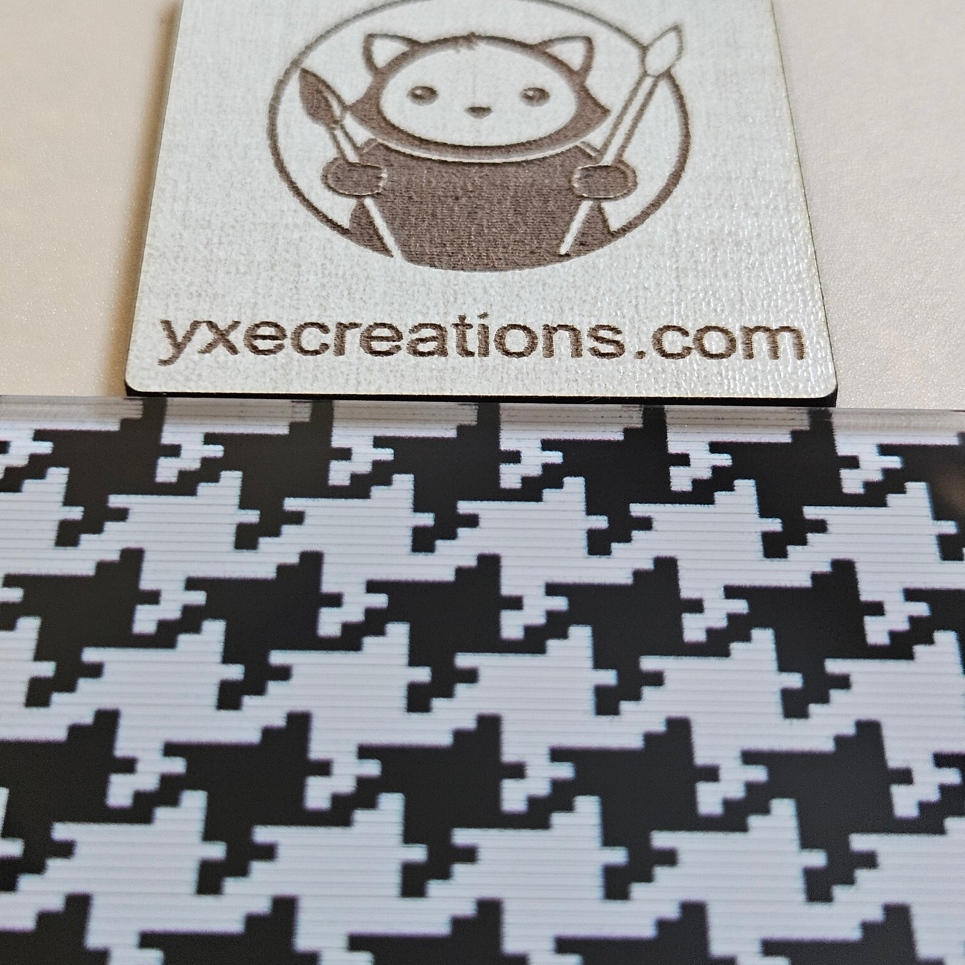Next Level Sheet - Printed Plywood and Acrylic Sheets - Houndstooth Horizontal