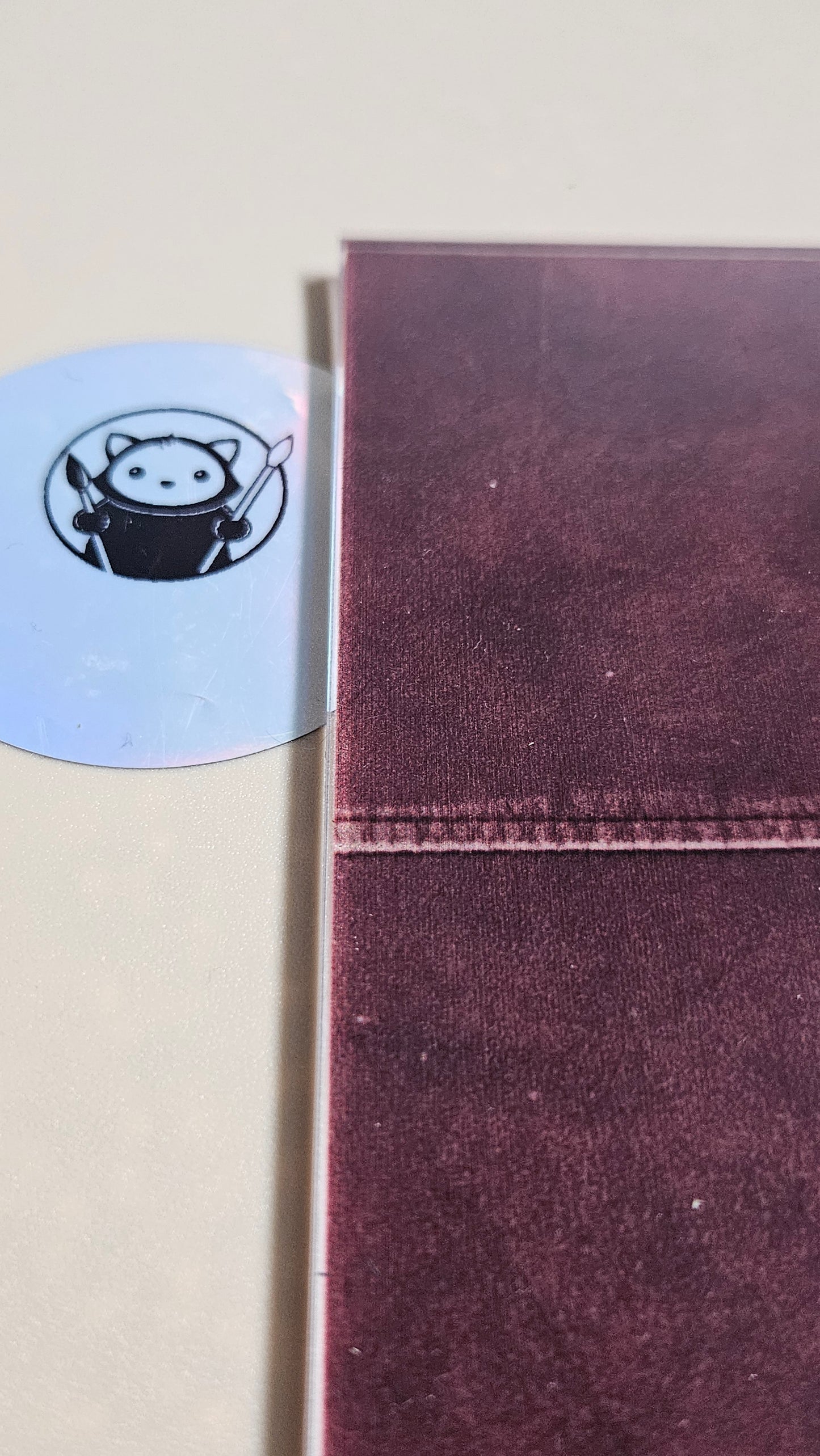 Next Level Sheet - Printed Plywood and Acrylic Sheets - Stitched Leather Close Up