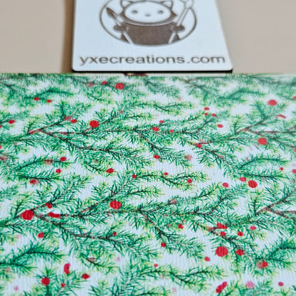 Next Level Sheet Acrylic with green leaf pattern and red berries, branded 'yxecreations.com'.