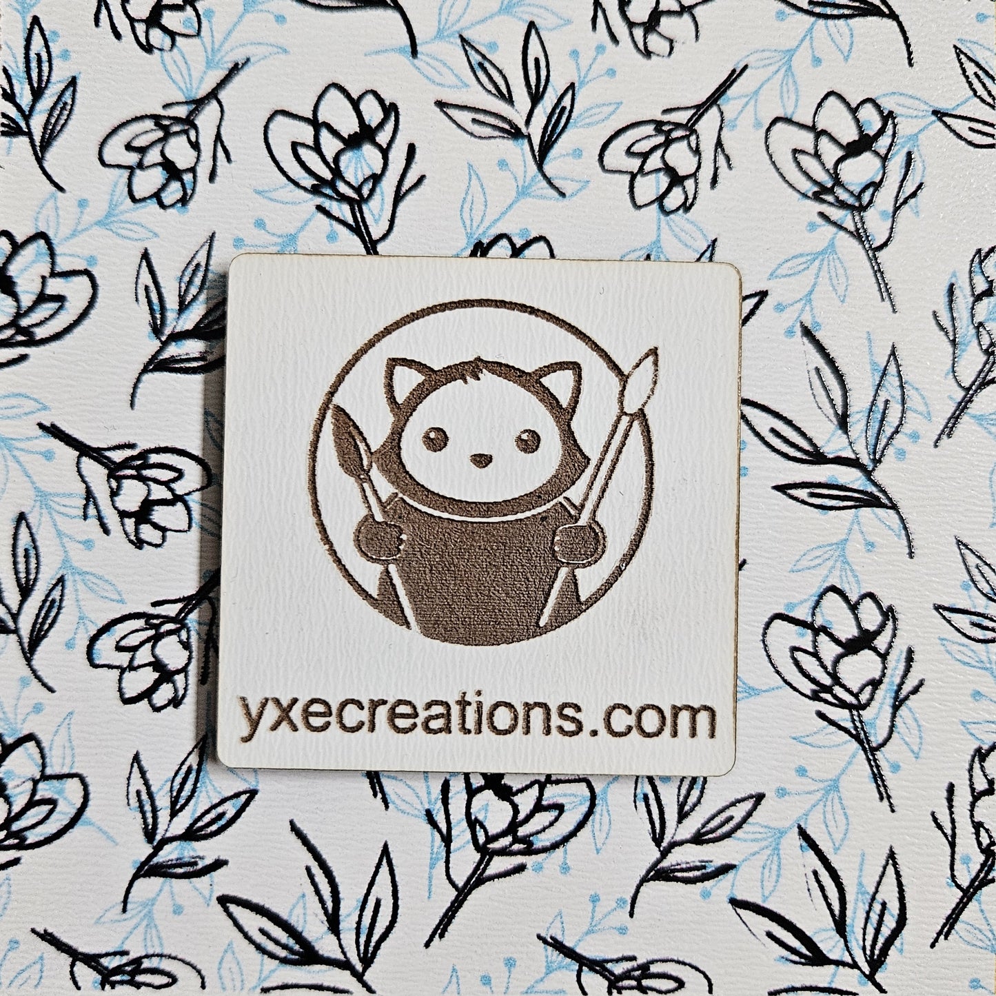 Next Level Sheet for laser cutting - Black and Blue Simple Flowers - Pattern Acrylic and Plywood
