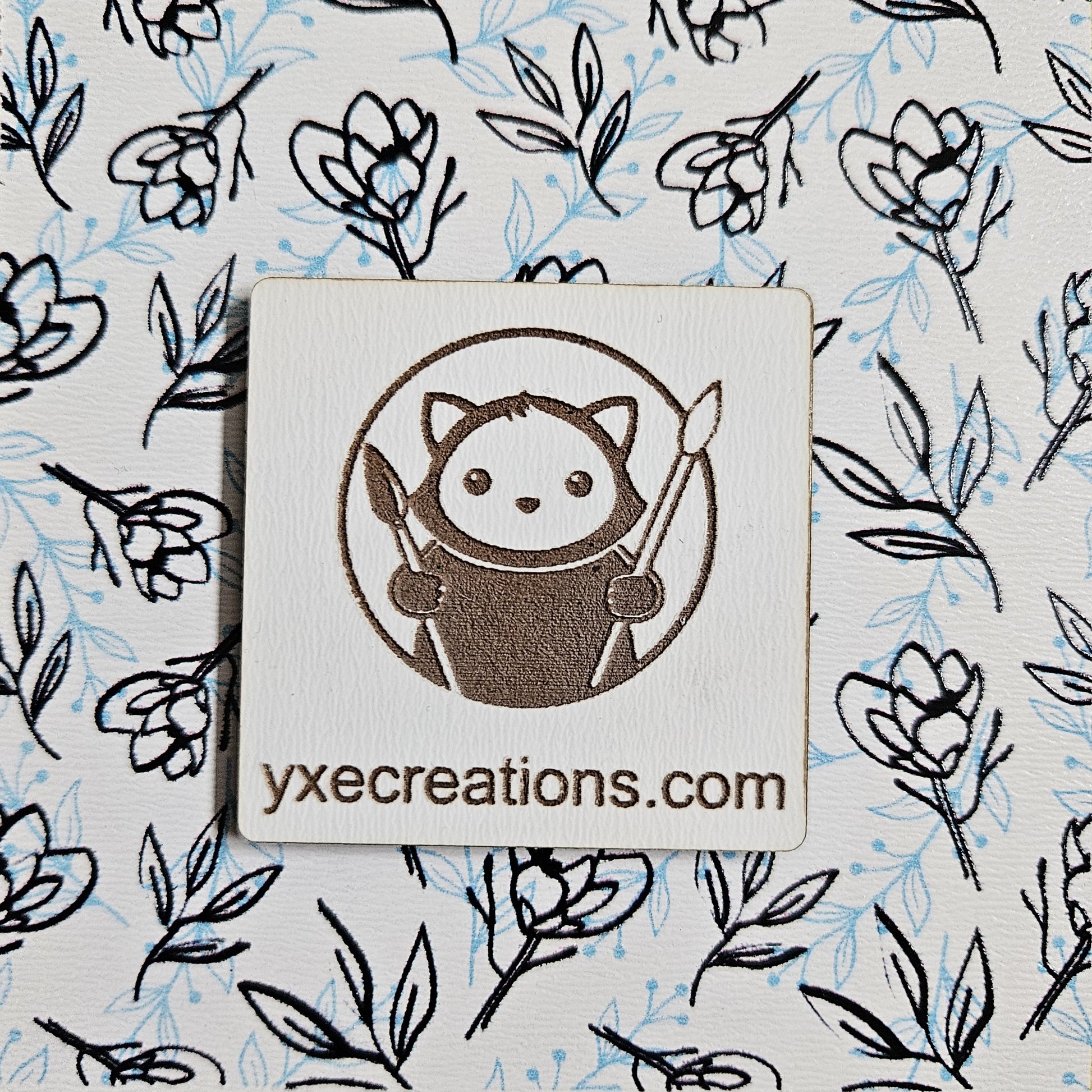 Next Level Sheet for laser cutting - Black and Blue Simple Flowers - Pattern Acrylic and Plywood