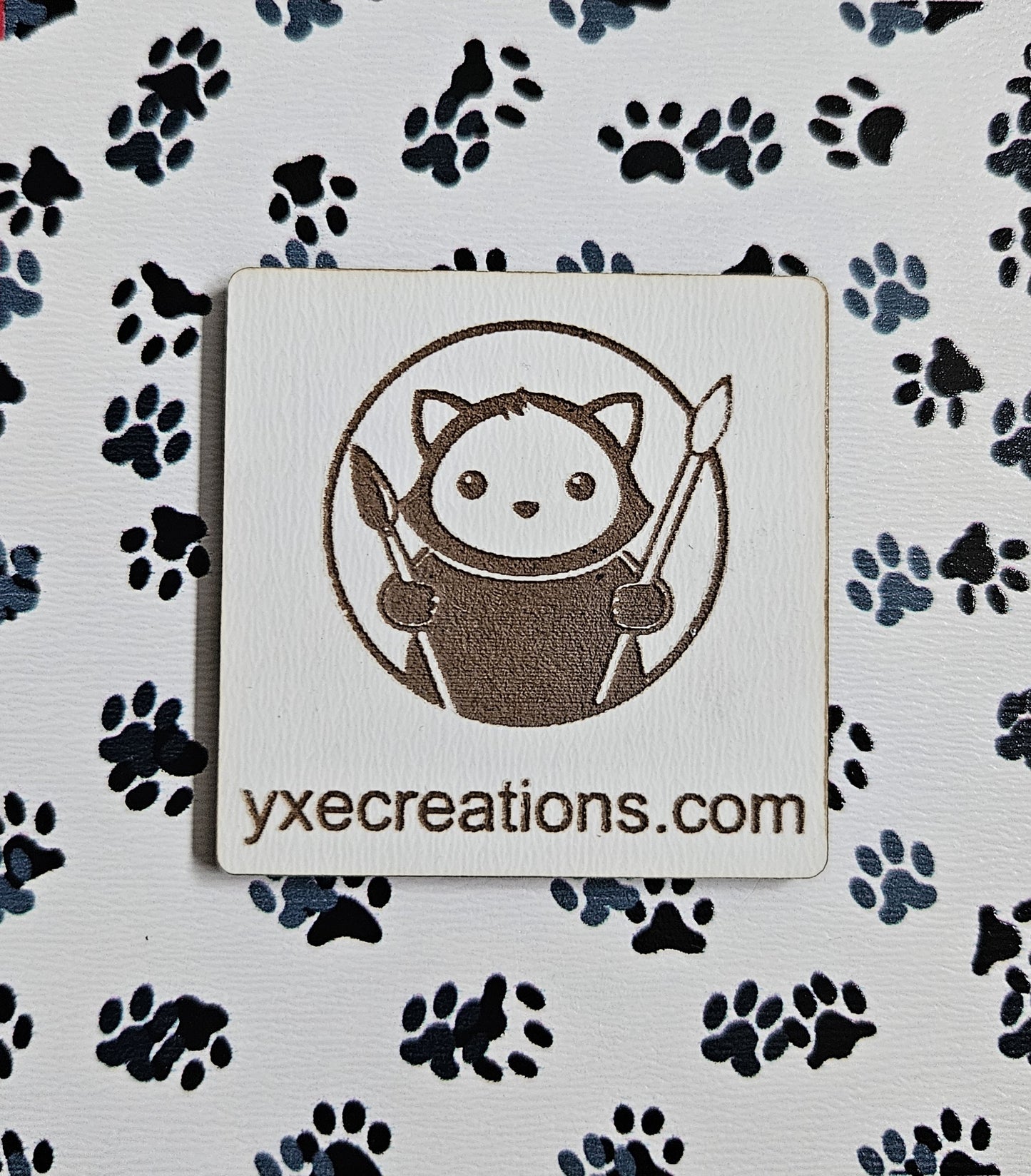 Next Level Sheet for laser cutting - Pattern Acrylic and Plywood - Black and Gray Paws Close Up