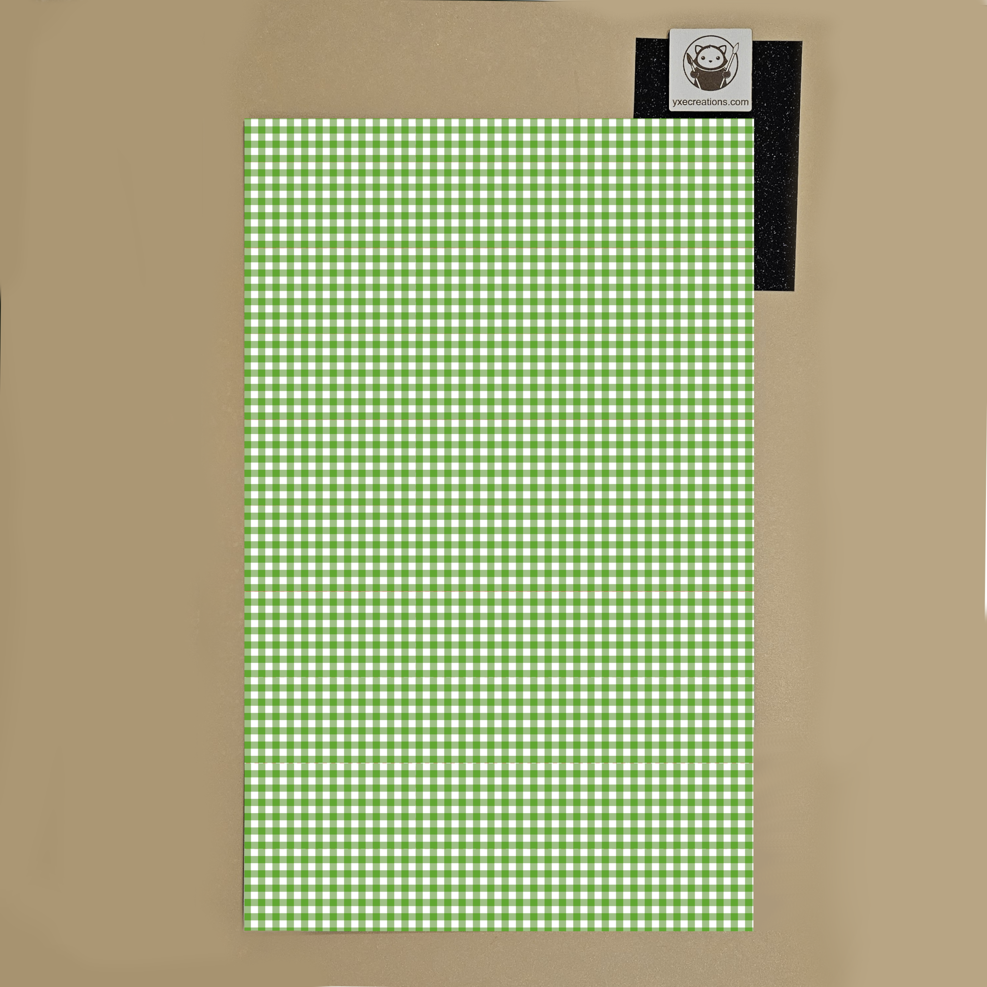 Next Level Sheet for laser cutting - Pattern Acrylic and Plywood - Green Checkers