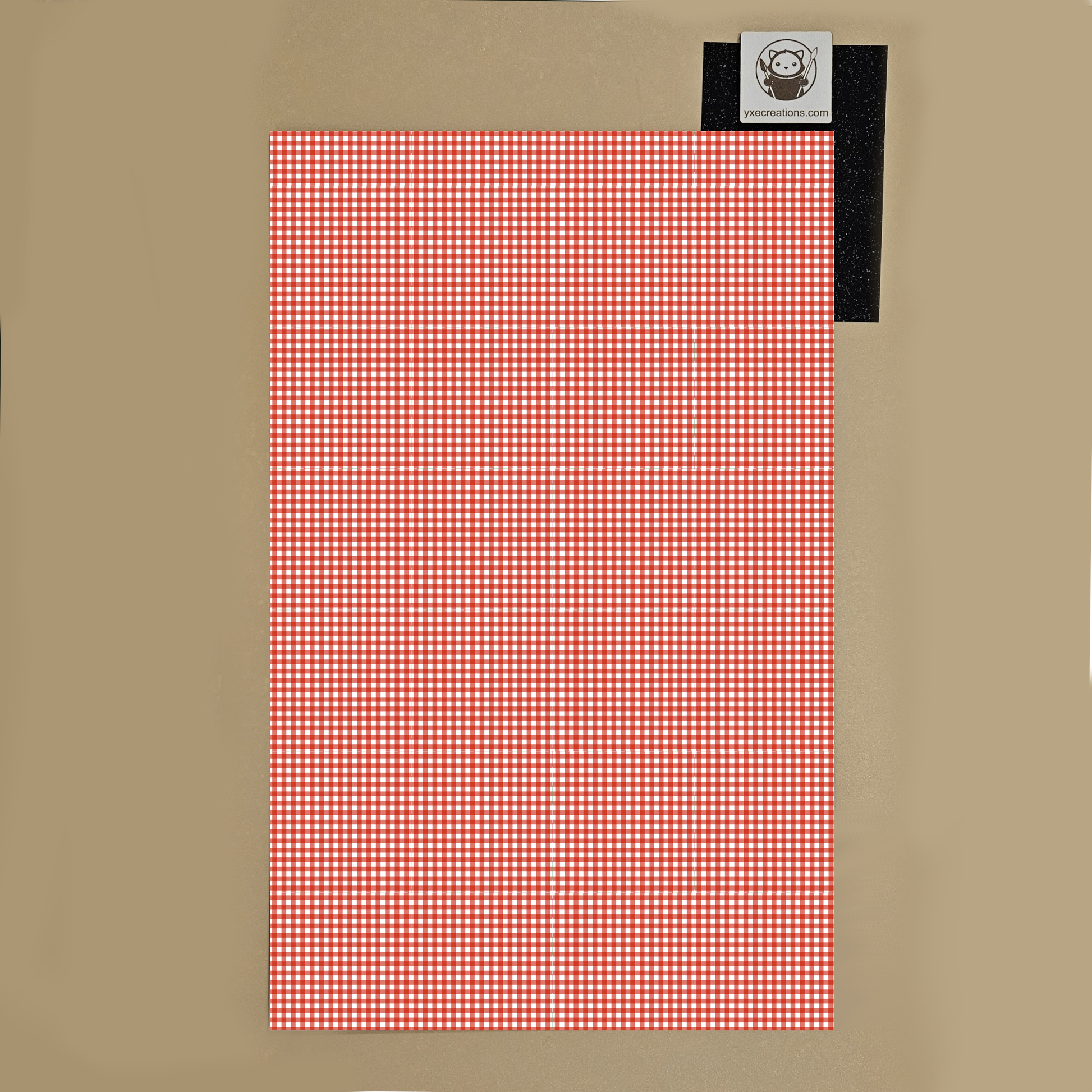 Next Level Sheet for laser cutting - Pattern Acrylic and Plywood - Red Checkers
