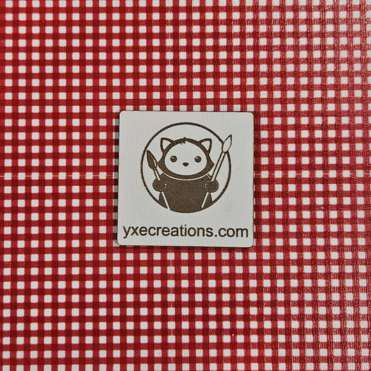 Next Level Sheet for laser cutting - Pattern Acrylic and Plywood - Red Checkers Close Up