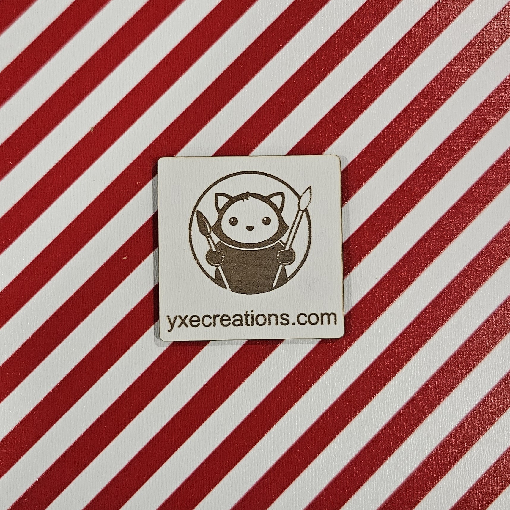 Next Level Sheet for laser cutting - Pattern Acrylic and Plywood - Red Stripes Close Up