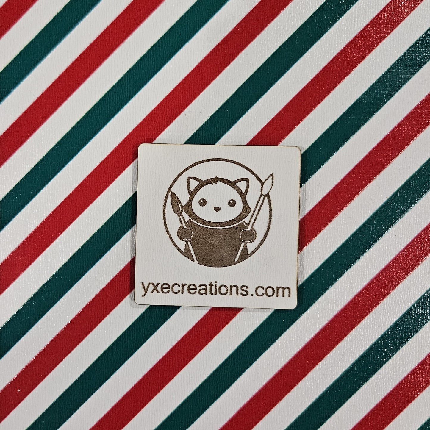 Next Level Sheet for laser cutting - Pattern Acrylic and Plywood - Red and Green Stripes Close Up