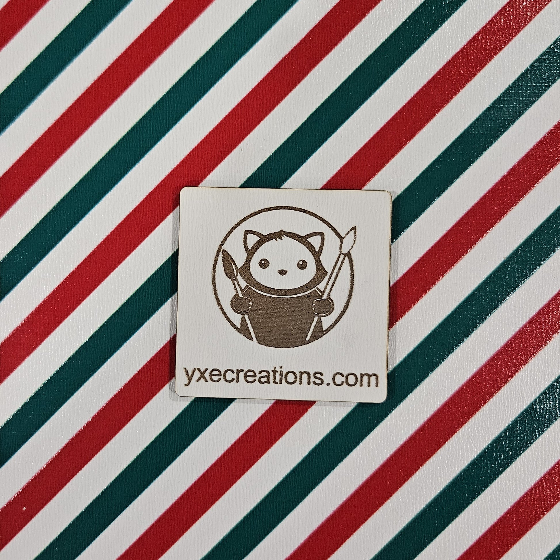 Next Level Sheet for laser cutting - Pattern Acrylic and Plywood - Red and Green Stripes Close Up