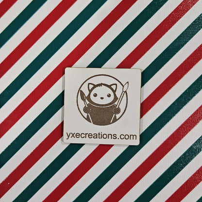 Next Level Sheet for laser cutting - Pattern Acrylic and Plywood - Red and Green Stripes Close Up