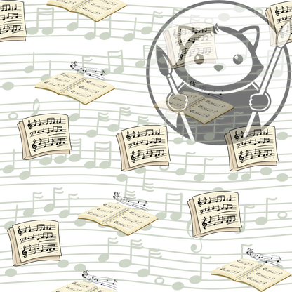 Next Level Sheet - Printed Acrylic and Plywood Sheets - Music Notes - Pattern