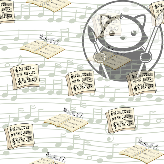 Next Level Sheet - Printed Acrylic and Plywood Sheets - Music Notes - Pattern