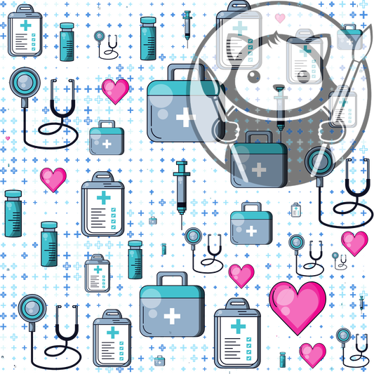 Nurse Pattern - Next Level Sheet