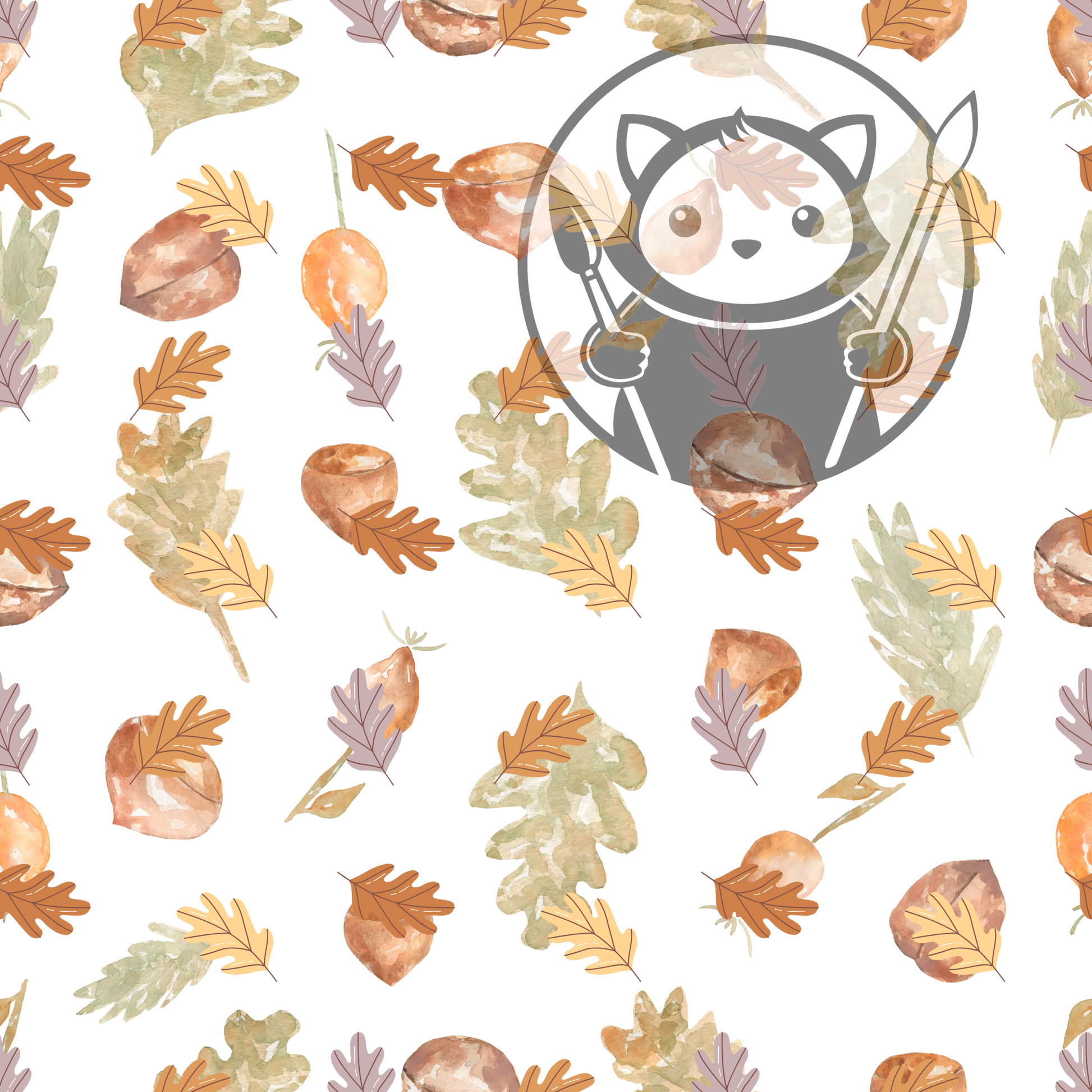 Next Level Sheet - Printed Acrylic and Plywood - Oak Leaves Pattern