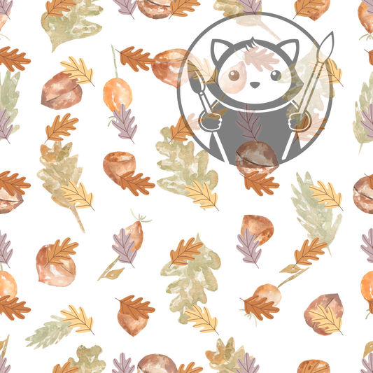 Next Level Sheet - Printed Acrylic and Plywood - Oak Leaves Pattern