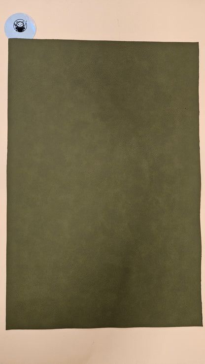 Olive Green - Engraves Black - Leatherette Sheet – PU Material -  Sheet