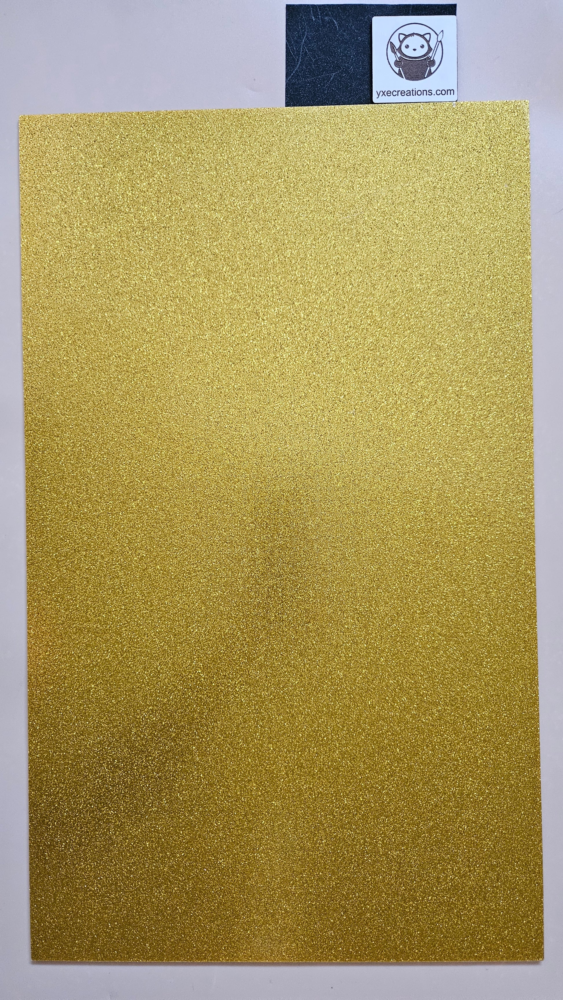 Opaque Gold - Glitter Acrylic - Cast Acrylic for Laser Cutting - Sheet Preview