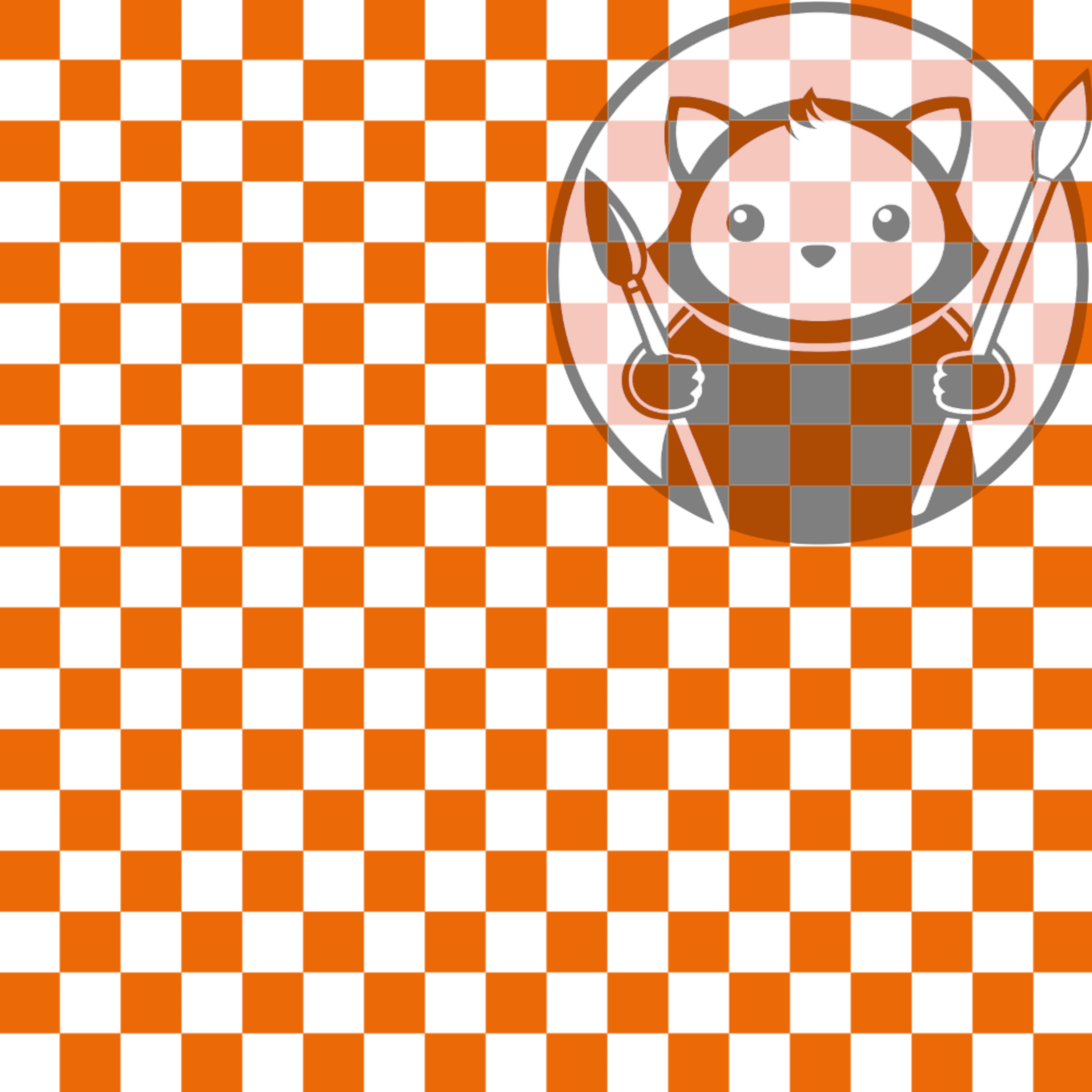 Next Level Sheet - UV Printed Plywood and Acrylic Sheets - Orange Checkers - Pattern