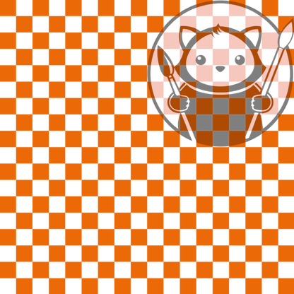 Next Level Sheet - UV Printed Plywood and Acrylic Sheets - Orange Checkers - Pattern