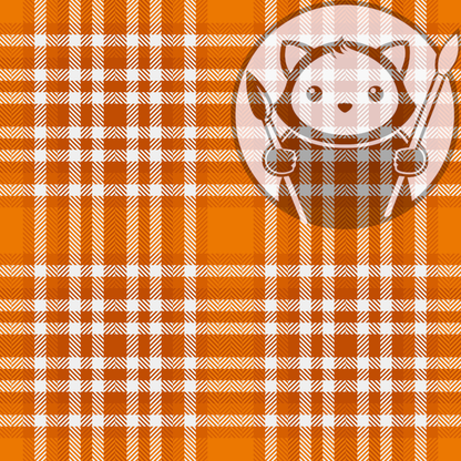 Next Level Sheet - Printed acrylic and Plywood - Orange Plaid - Pattern