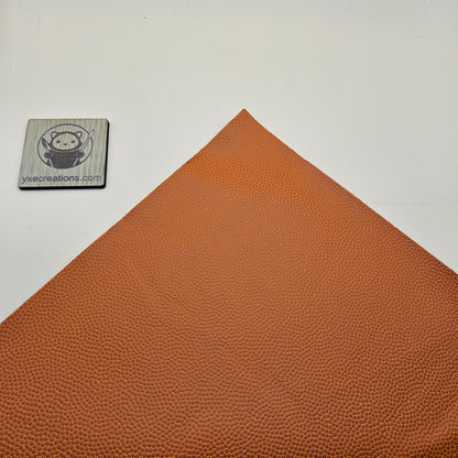 Orange Basketball Texture Leatherette - Engraves Black Edge