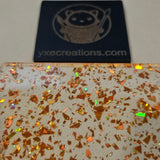 Glitter Acrylic - Orange Foil