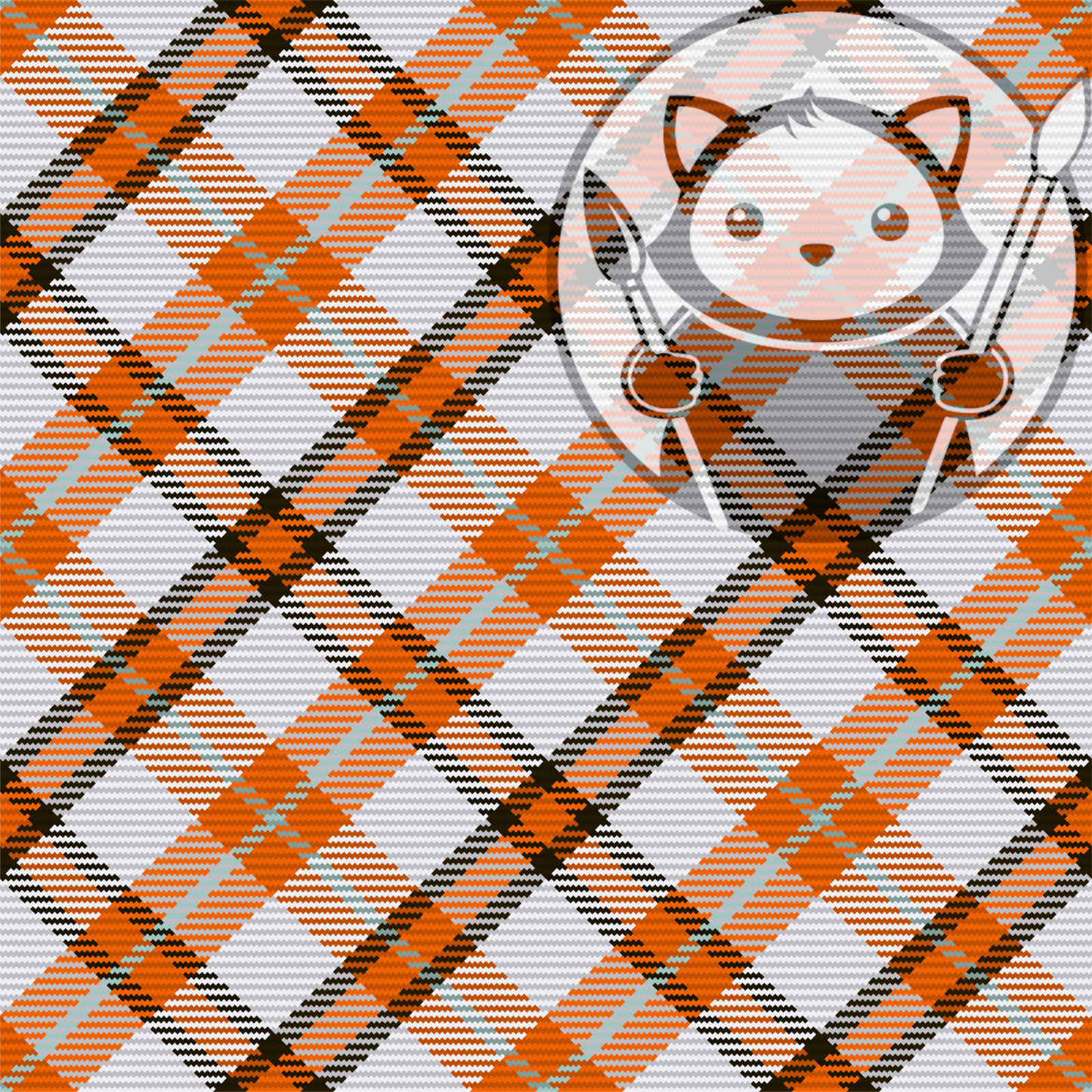 Orange and Black Plaid - Next Level Sheet