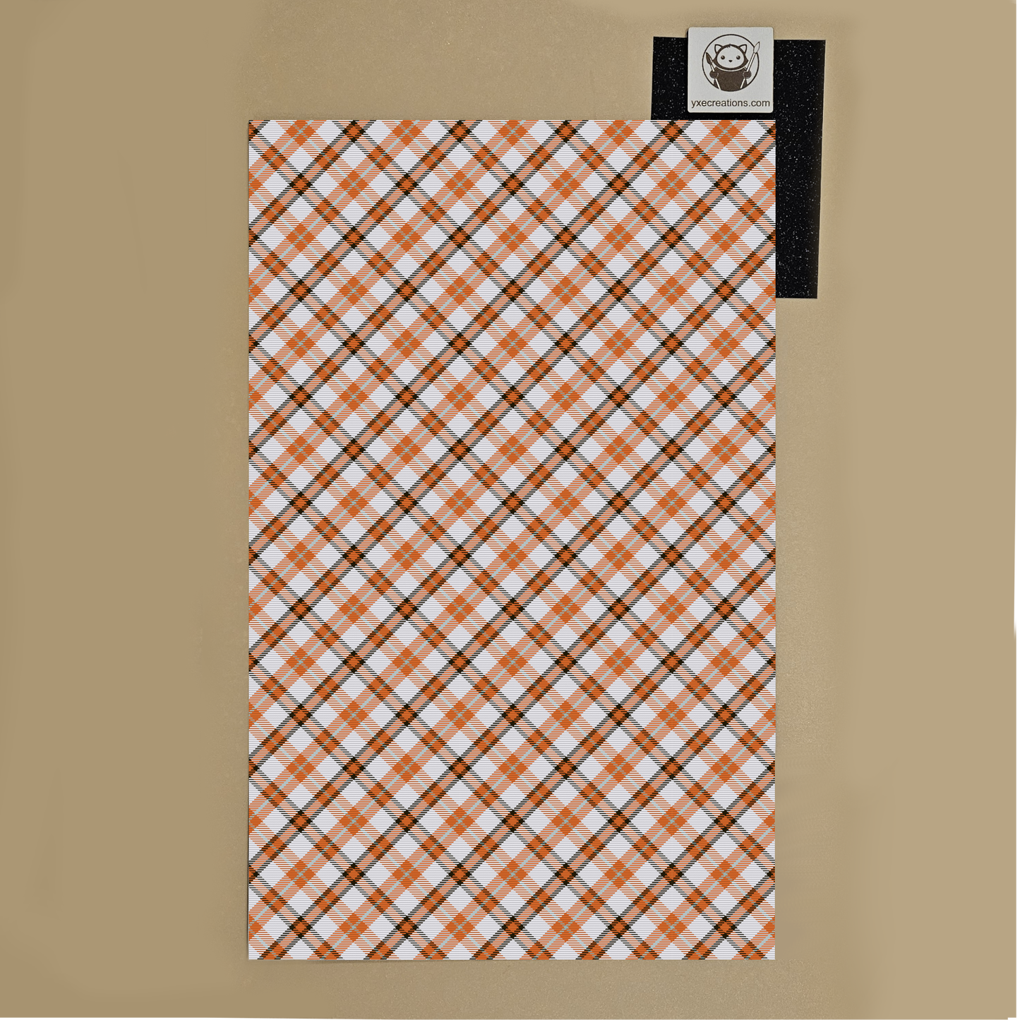Orange and Black Plaid - Next Level Sheet