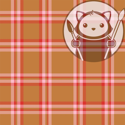 Orange and Red Plaid - Next Level Sheet