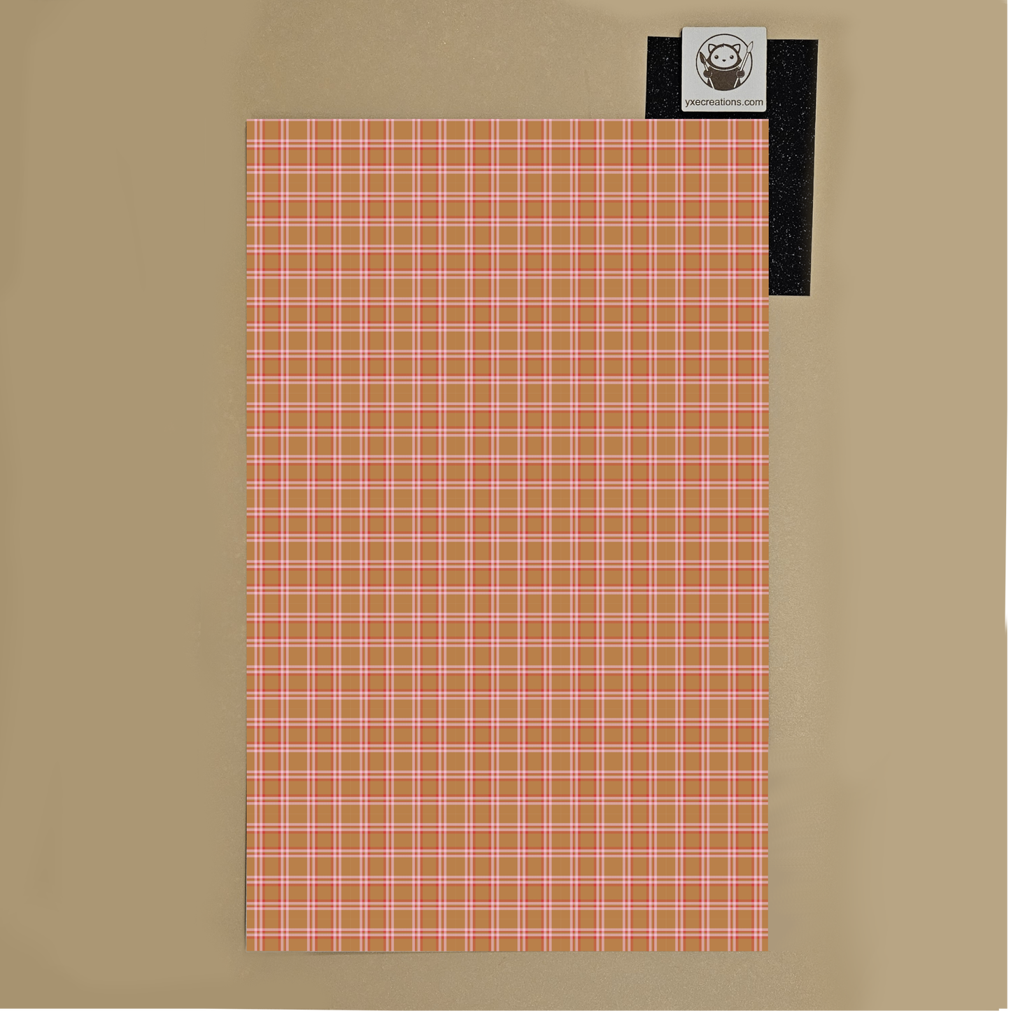 Orange and Red Plaid - Next Level Sheet