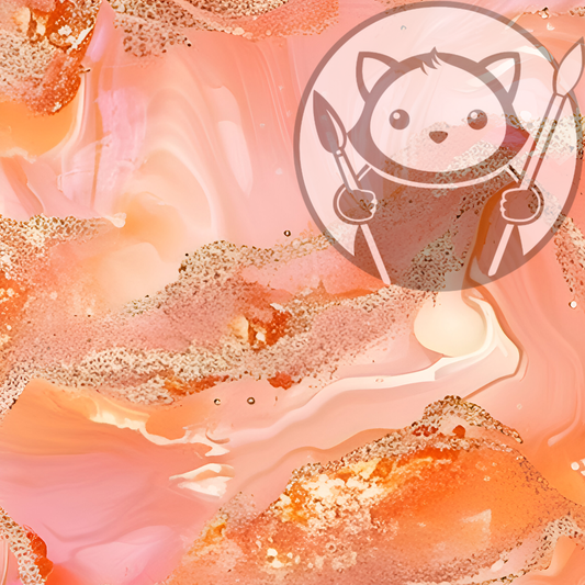 Alcohol Ink - Peach Gold #1 - Next Level Sheet