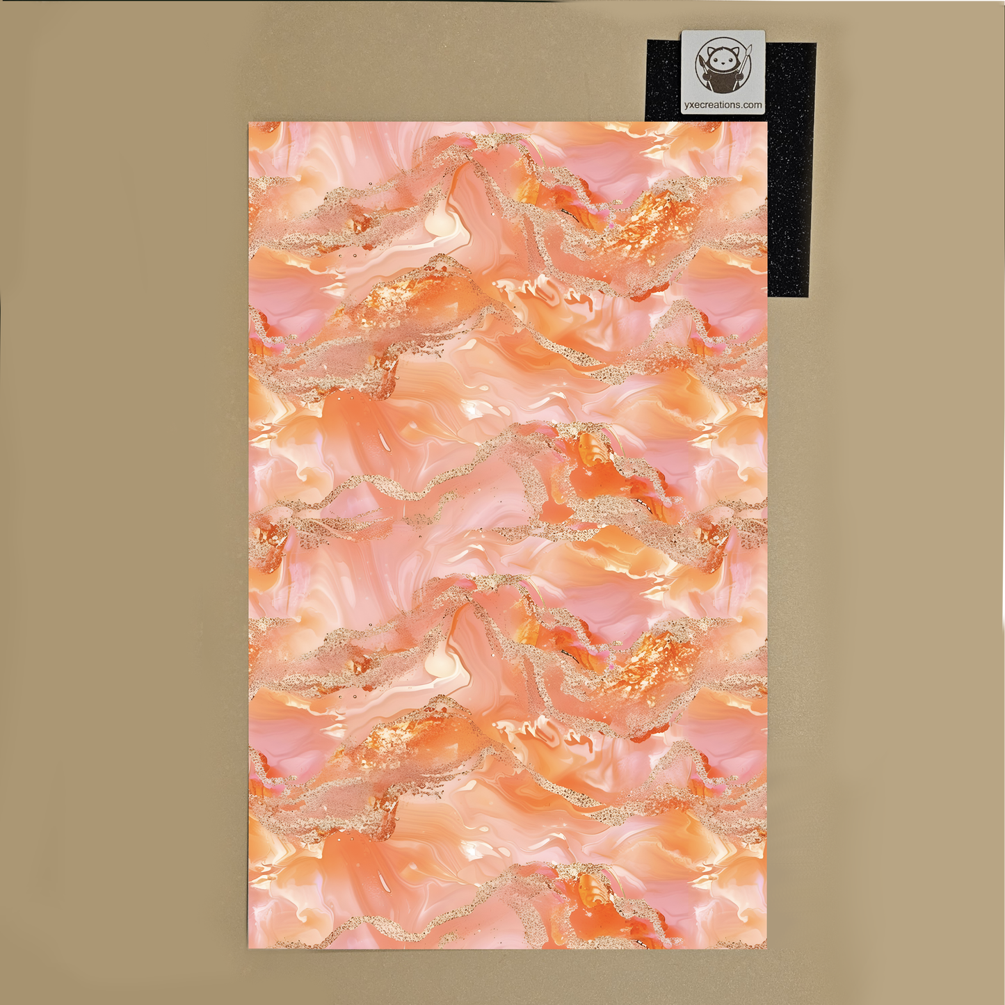 Next Level Sheet - UV Printed Acrylic and Plywood Sheets - Peach Gold 1 - Preview