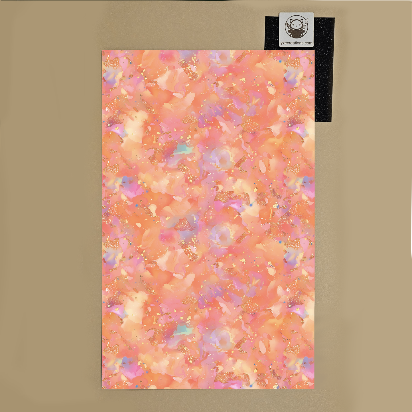 Alcohol Ink - Peach Gold #2 - Next Level Sheet